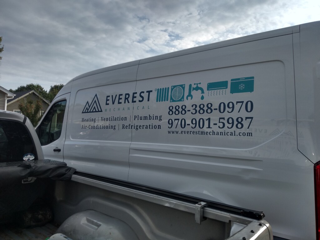 Colorado Companies to Watch winner: Everest Mechanical truck parked outside with logo