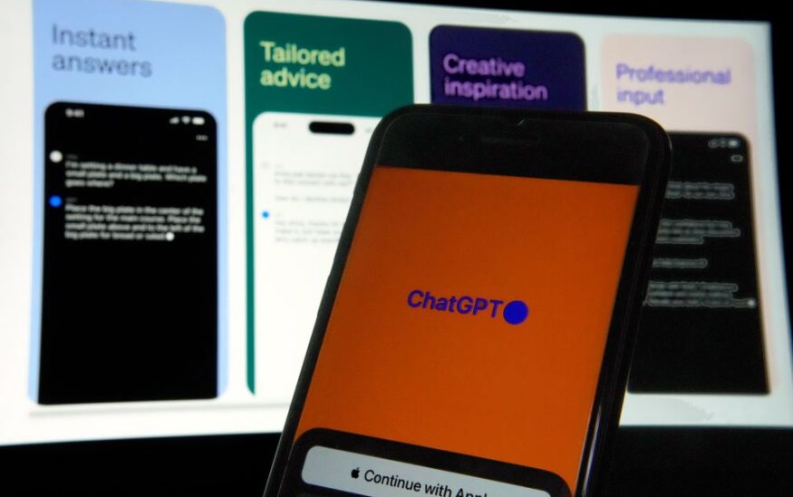 OpenAI's ChatGPT app is displayed on an iPhone in New York recently. With companies deploying artificial intelligence to every corner of society, state lawmakers are playing catch-up with the first major proposals to reign in AI's penchant for discrimination — but those bills face headwinds from every direction. (AP File Photo/Richard Drew)